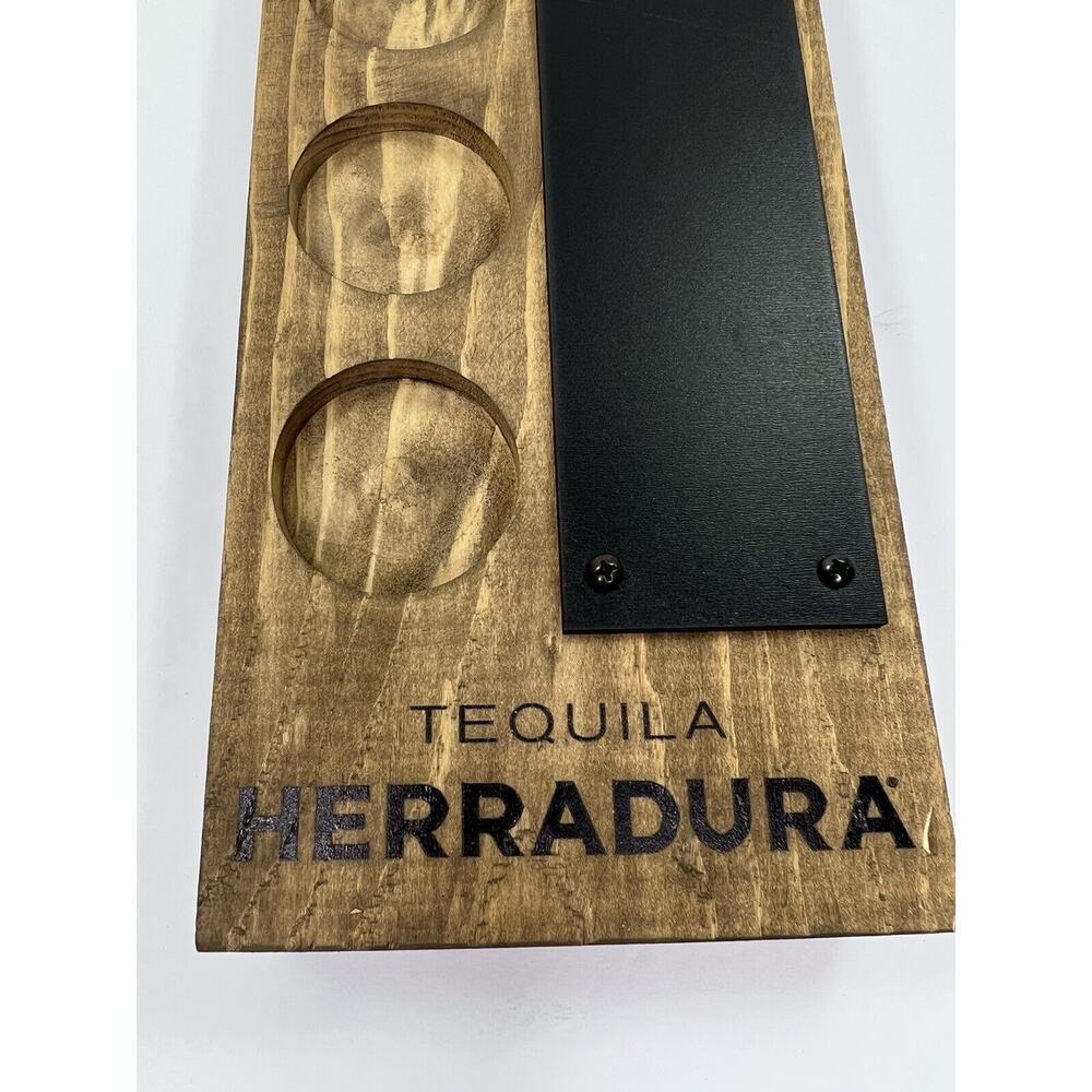 Tequila Herradura Tequila Tasting Tray Shots Wood Bar Chalk Man Cave NEW - Picture 3 of 10